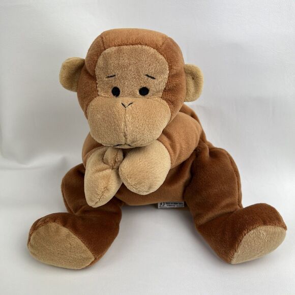 TY Pillow Pals Swinger Monkey Plush 90s VTG Brown 14 in Floppy Soft Sewn Eyes - Picture 7 of 11